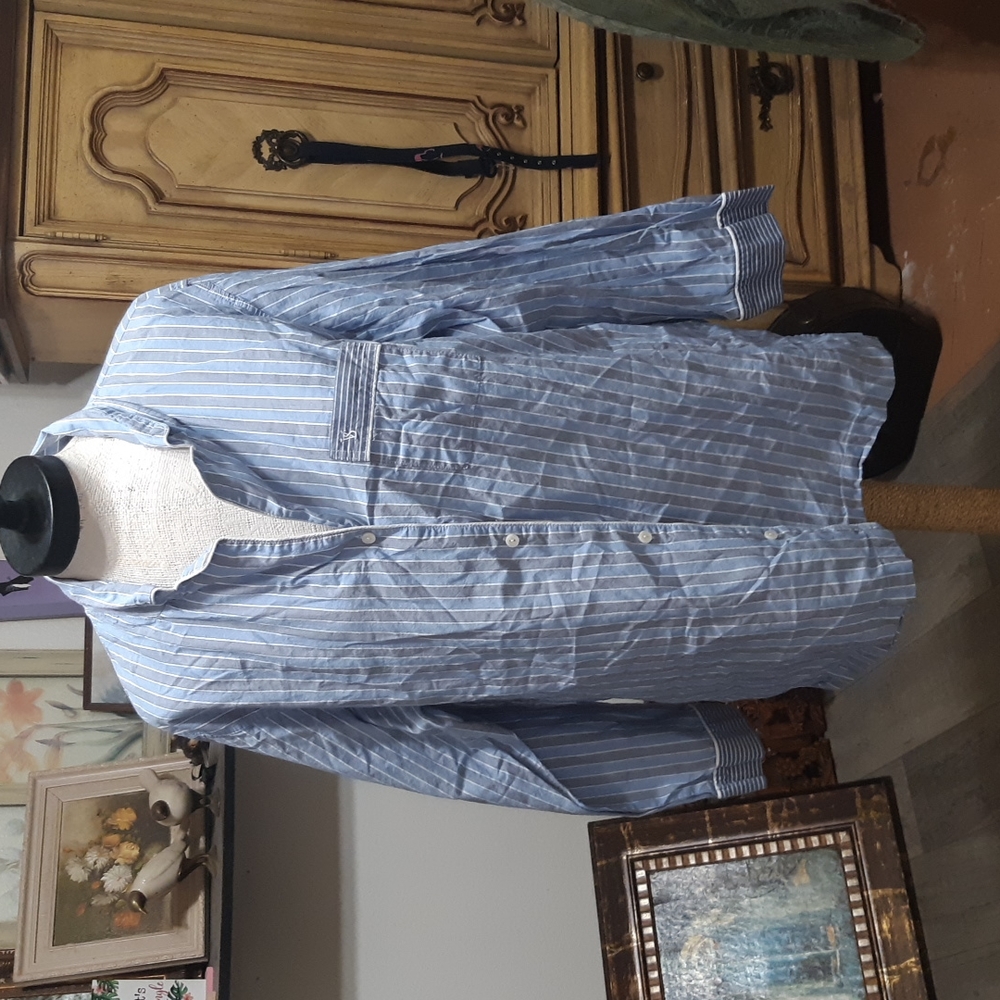 Womens Shirt Sleepwear Loungewear pajamas top VS Victoria secret Button up b46